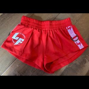 LF The Brand | 80s Red Buckle Shorts